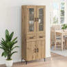 Highboard 2 pcs Dąb rzemieślniczy Materiał drewnopochodny