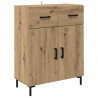 Highboard 2 pcs Dąb rzemieślniczy Materiał drewnopochodny