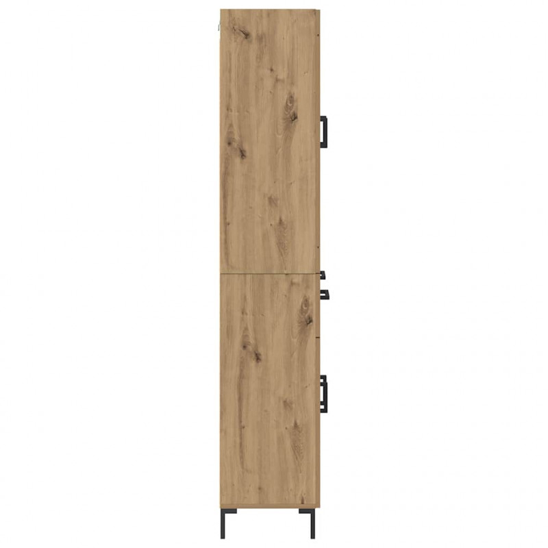 Highboard 2 pcs Dąb rzemieślniczy Materiał drewnopochodny
