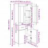 Highboard 2 pcs Dąb rzemieślniczy Materiał drewnopochodny