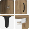 Highboard Dąb rzemieślniczy 69,5 x 34 x 180 cm