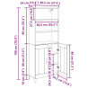 Highboard Dąb rzemieślniczy 69,5 x 34 x 180 cm