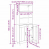 Highboard Dąb rzemieślniczy 69,5 x 34 x 180 cm