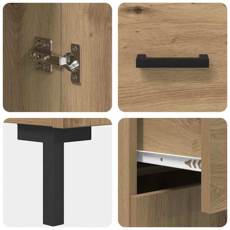 Highboard z szufladą Dąb rzemieślniczy 69,5 x 34 x 180 cm