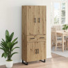 Highboard z szufladą 2 pcs Dąb rzemieślniczy 69,5 x 34 x 180 cm