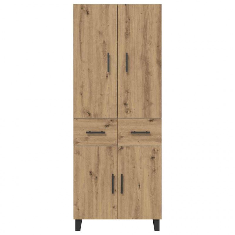 Highboard z szufladą 2 pcs Dąb rzemieślniczy 69,5 x 34 x 180 cm