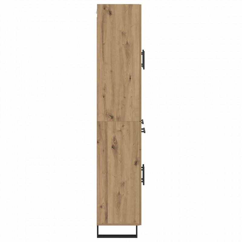 Highboard z szufladą 2 pcs Dąb rzemieślniczy 69,5 x 34 x 180 cm