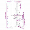 Highboard z szufladą 2 pcs Dąb rzemieślniczy 69,5 x 34 x 180 cm
