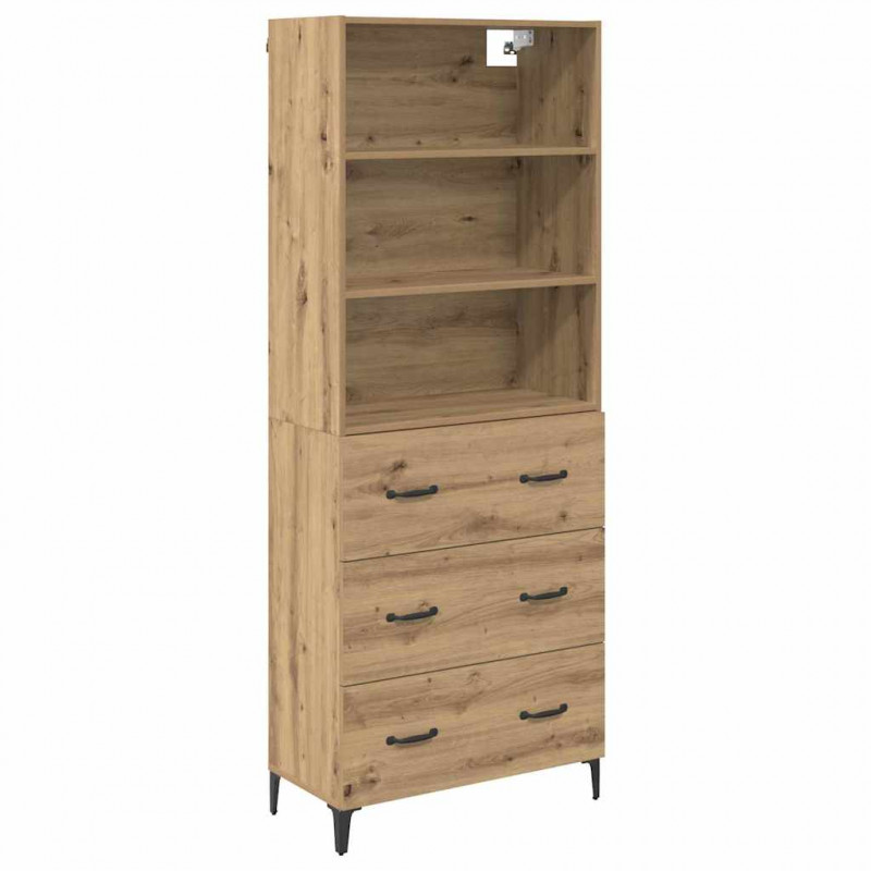 Highboard z szufladą Dąb rzemieślniczy 69,5 x 34 x 180 cm