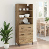Highboard z szufladą Dąb rzemieślniczy 69,5 x 34 x 180 cm