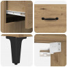 Highboard z szufladą Dąb rzemieślniczy 69,5 x 34 x 180 cm