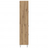 Highboard 2 pcs Dąb rzemieślniczy Drewno inżynieryjne i szkło