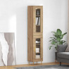 Highboard 2 pcs Dąb rzemieślniczy Szkło