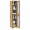 Highboard 2 pcs Dąb rzemieślniczy Szkło
