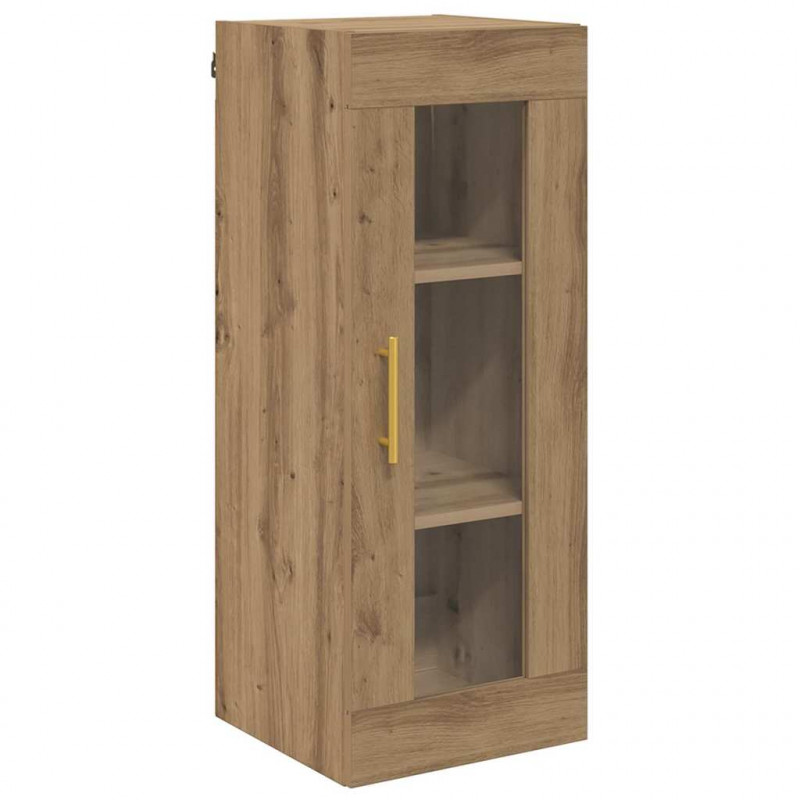 Highboard 2 pcs Dąb rzemieślniczy Szkło