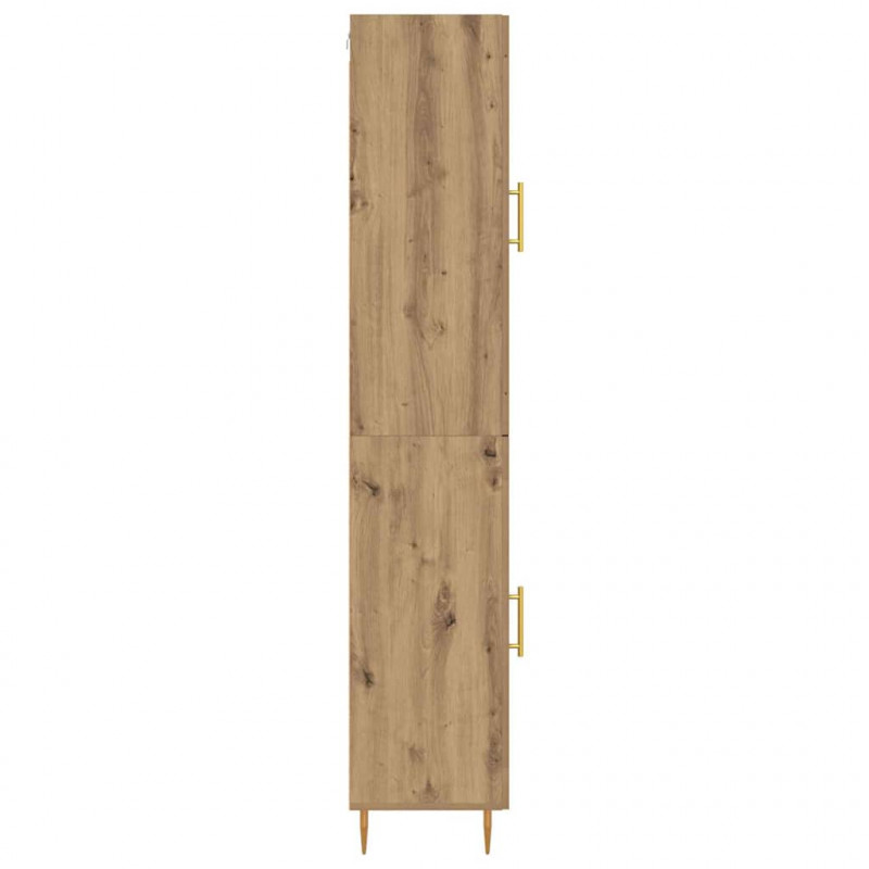 Highboard 2 pcs Dąb rzemieślniczy Szkło