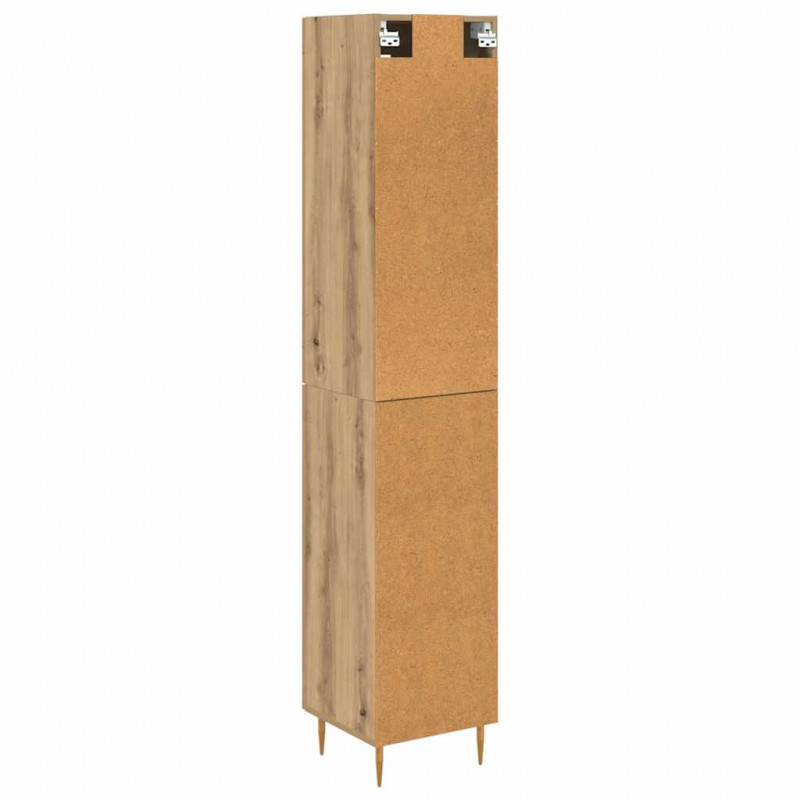 Highboard 2 pcs Dąb rzemieślniczy Szkło