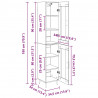 Highboard 2 pcs Dąb rzemieślniczy Szkło
