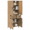 Highboard 2 pcs Dąb rzemieślniczy Materiał drewnopochodny