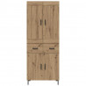Highboard 2 pcs Dąb rzemieślniczy Materiał drewnopochodny