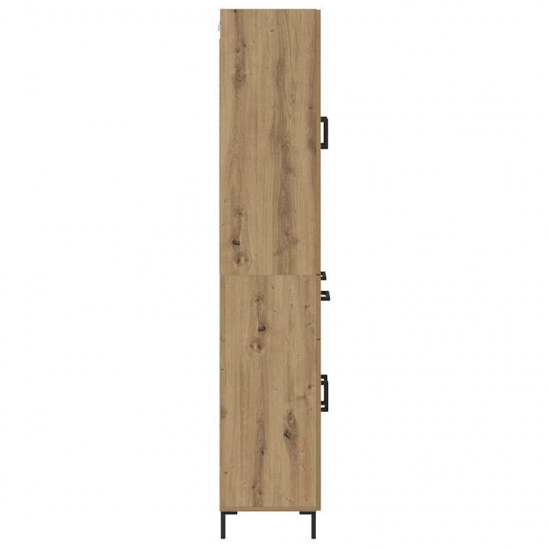 Highboard 2 pcs Dąb rzemieślniczy Materiał drewnopochodny