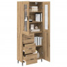 Highboard 2 pcs Dąb rzemieślniczy Materiał drewnopochodny