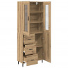 Highboard 2 pcs Dąb rzemieślniczy Materiał drewnopochodny