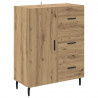 Highboard 2 pcs Dąb rzemieślniczy Materiał drewnopochodny