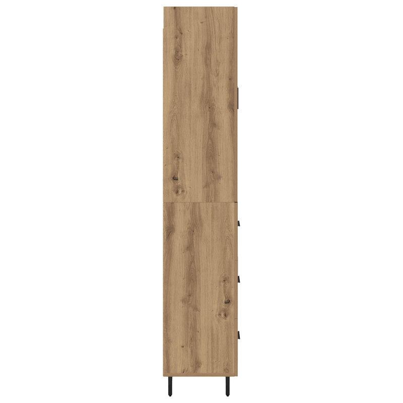 Highboard 2 pcs Dąb rzemieślniczy Materiał drewnopochodny