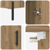 Highboard Dąb rzemieślniczy 69,5 x 34 x 180 cm