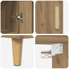 Highboard Dąb rzemieślniczy 69,5 x 34 x 180 cm