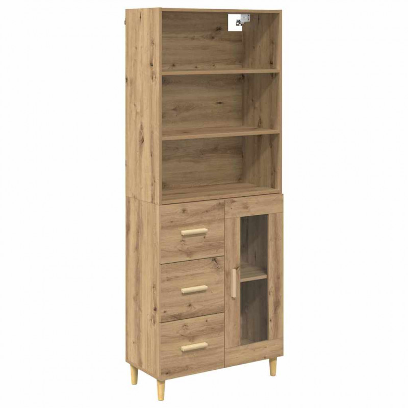 Highboard z szufladą Dąb rzemieślniczy 69,5 x 34 x 180 cm