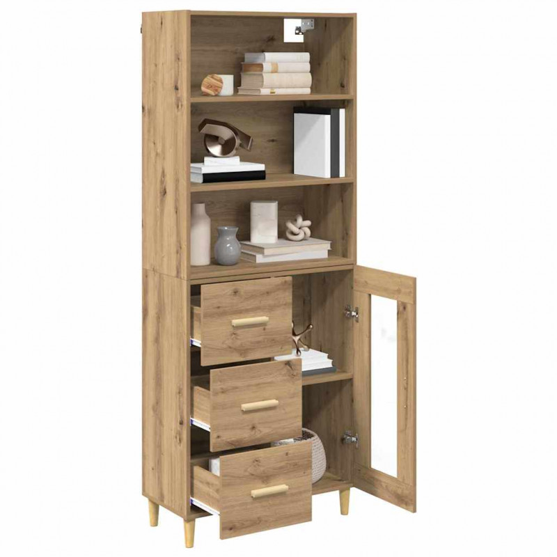 Highboard z szufladą Dąb rzemieślniczy 69,5 x 34 x 180 cm