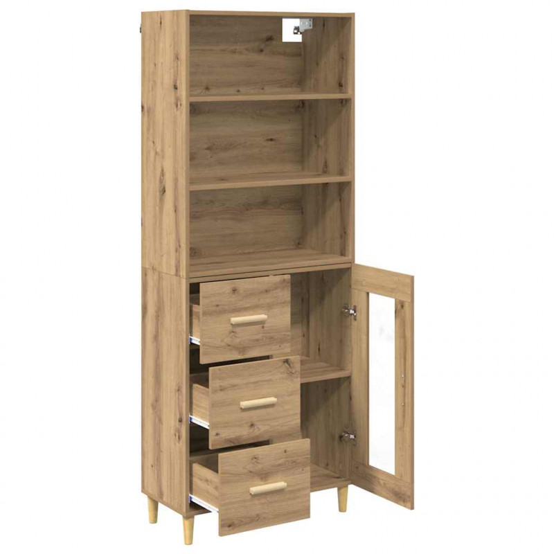 Highboard z szufladą Dąb rzemieślniczy 69,5 x 34 x 180 cm
