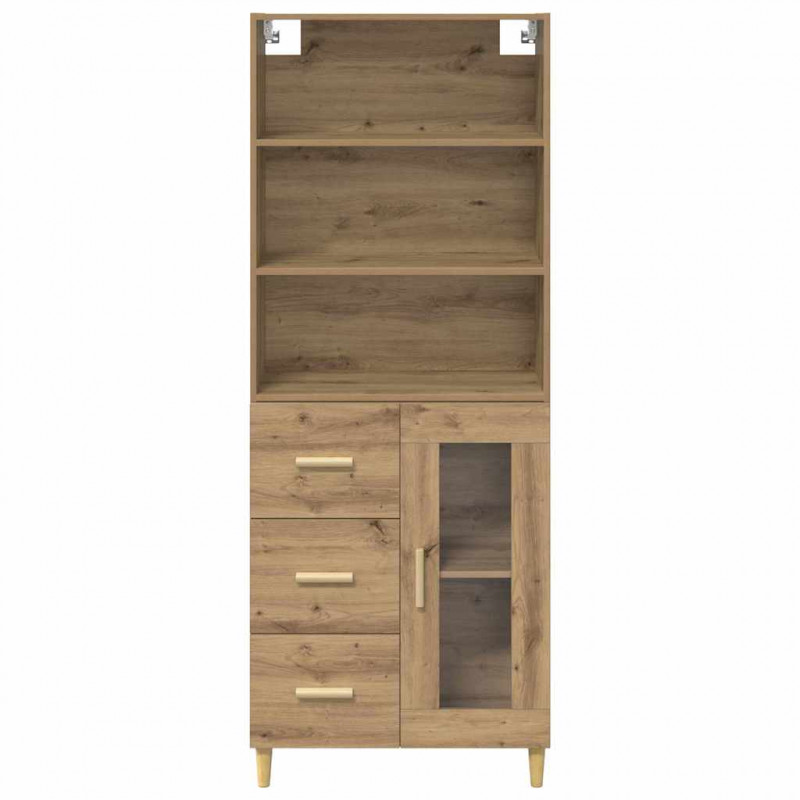 Highboard z szufladą Dąb rzemieślniczy 69,5 x 34 x 180 cm