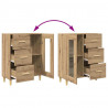 Highboard z szufladą Dąb rzemieślniczy 69,5 x 34 x 180 cm