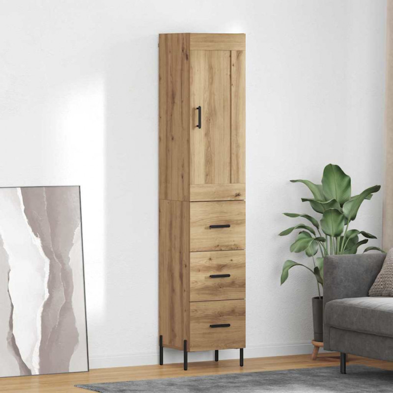 Highboard z szufladą Dąb rzemieślniczy 34,5 x 34 x 180 cm