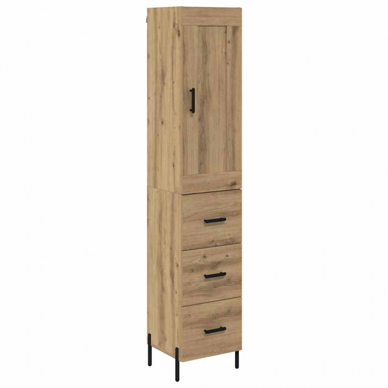 Highboard z szufladą Dąb rzemieślniczy 34,5 x 34 x 180 cm