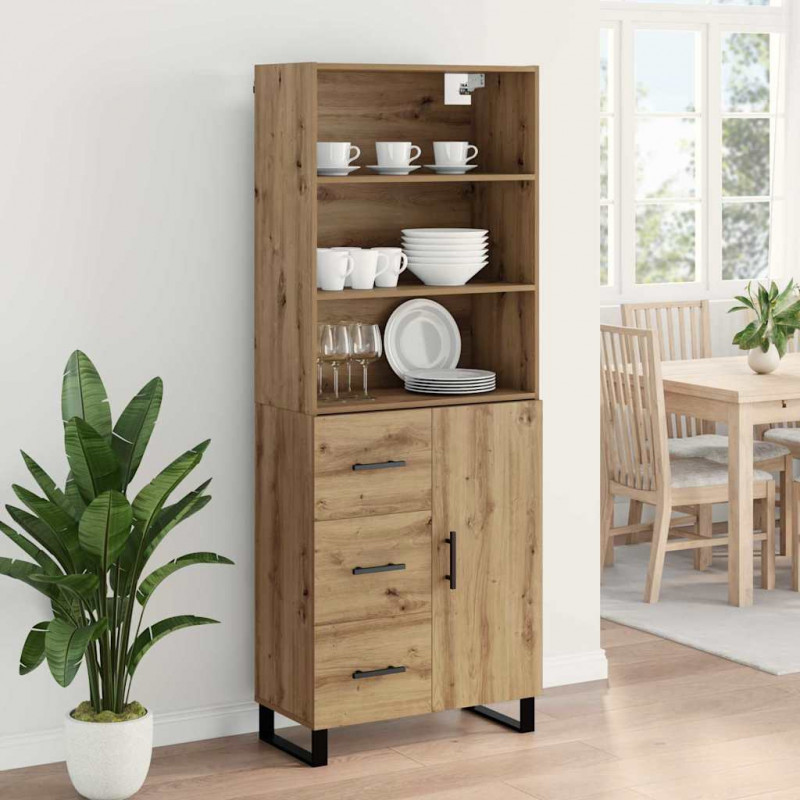 Highboard z szufladą Dąb rzemieślniczy 69,5 x 34 x 180 cm