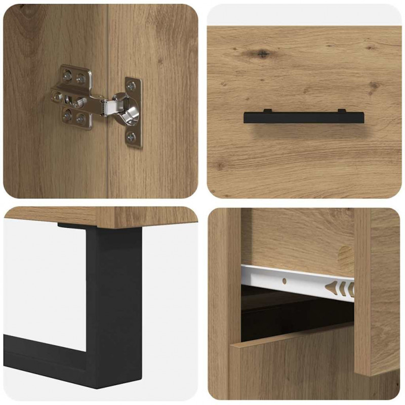 Highboard z szufladą Dąb rzemieślniczy 69,5 x 34 x 180 cm