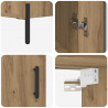 Highboard Dąb rzemieślniczy 69,5 x 34 x 180 cm