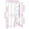 Highboard Dąb rzemieślniczy 69,5 x 34 x 180 cm