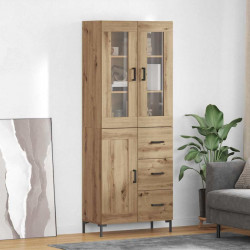 Highboard 2 pcs Dąb rzemieślniczy Materiał drewnopochodny