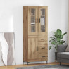 Highboard 2 pcs Dąb rzemieślniczy Materiał drewnopochodny
