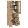 Highboard 2 pcs Dąb rzemieślniczy Materiał drewnopochodny
