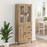 Highboard 2 pcs Dąb rzemieślniczy Materiał drewnopochodny