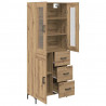 Highboard 2 pcs Dąb rzemieślniczy Materiał drewnopochodny