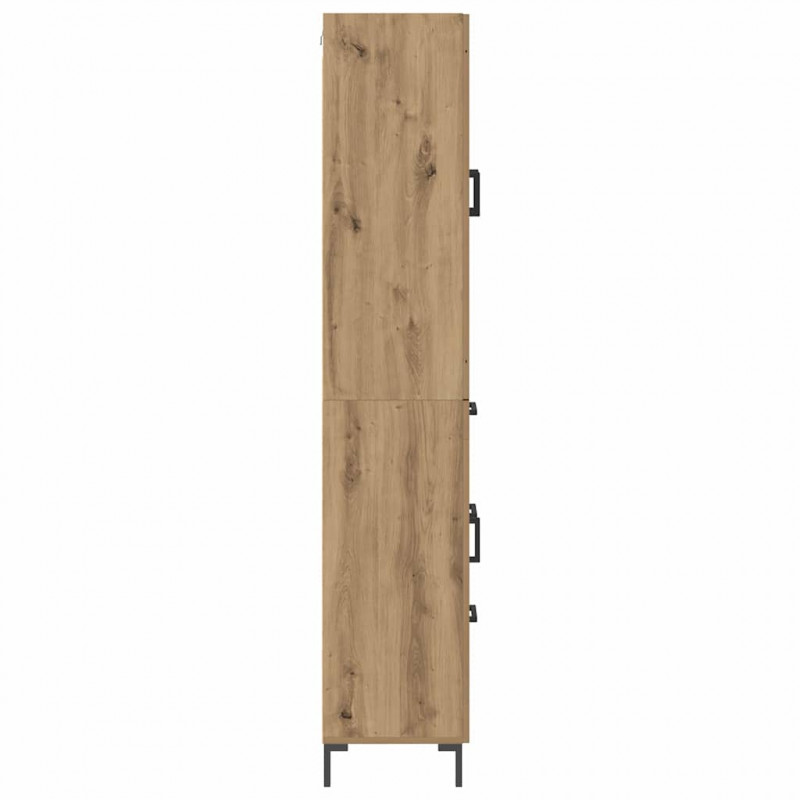 Highboard 2 pcs Dąb rzemieślniczy Materiał drewnopochodny