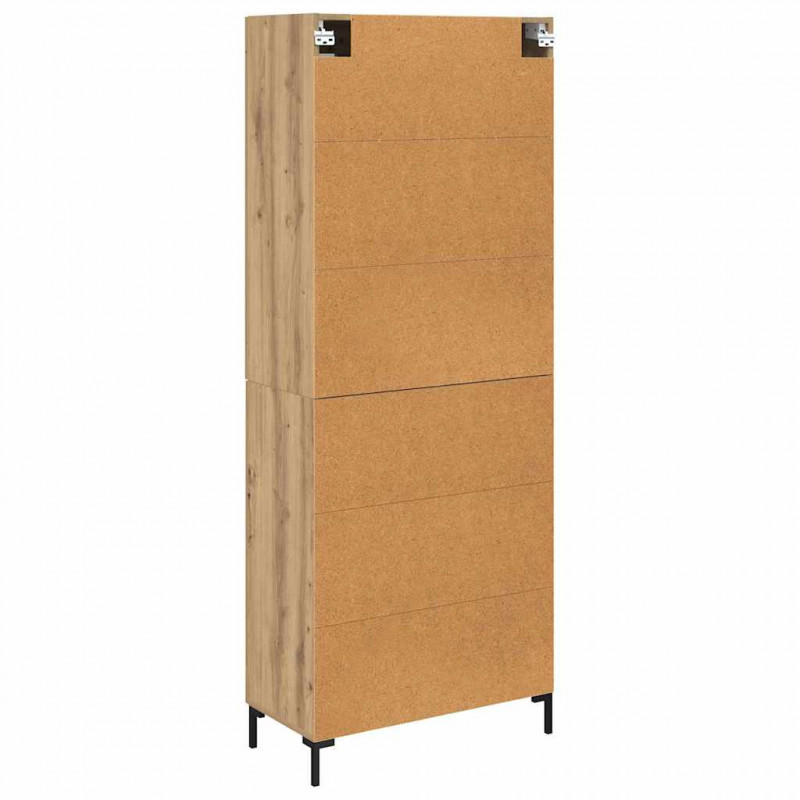 Highboard 2 pcs Dąb rzemieślniczy Materiał drewnopochodny