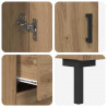 Highboard 2 pcs Dąb rzemieślniczy Materiał drewnopochodny